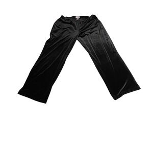 Notations Woman Black Velvet Wide Leg‎ Lounge Pants Size 1X